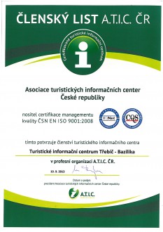 Členský list A.T.I.C. - TIC BAZ