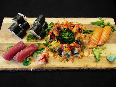 Ukázka sushi menu