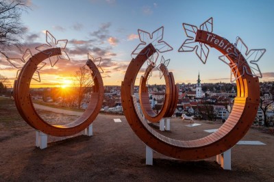 Fotopoint s vánočním osvětlením, Hrádek Třebíč