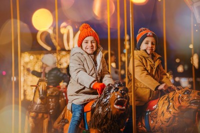 Vánoční Třebíč - kolotoč na Karlově náměstí