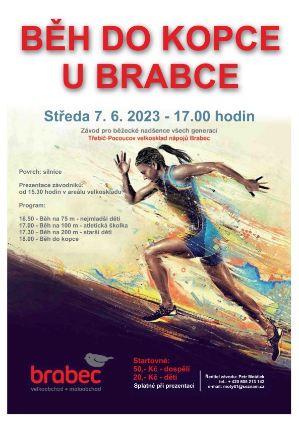 Běh do kopce u Brabce