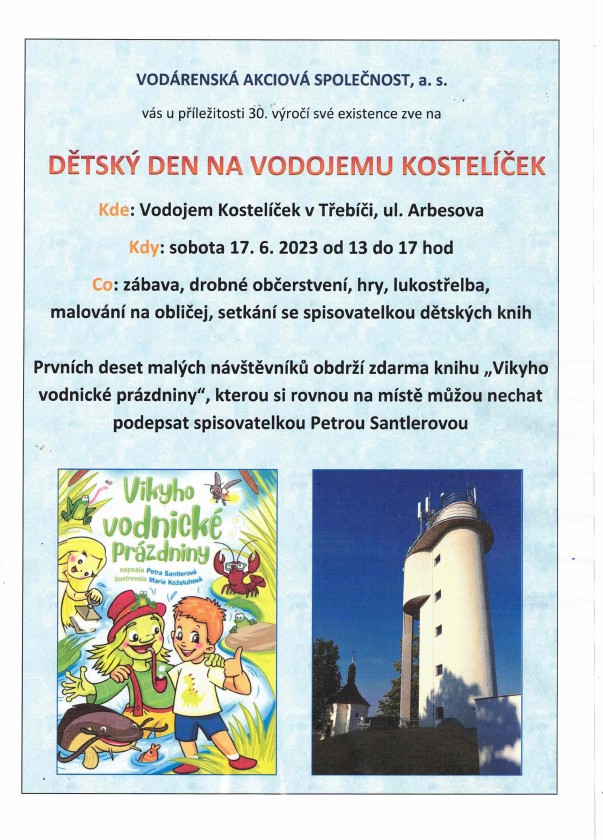 Dětský den na Vodojemu Kostelíček Dětský den na Vodojemu Kostelíček