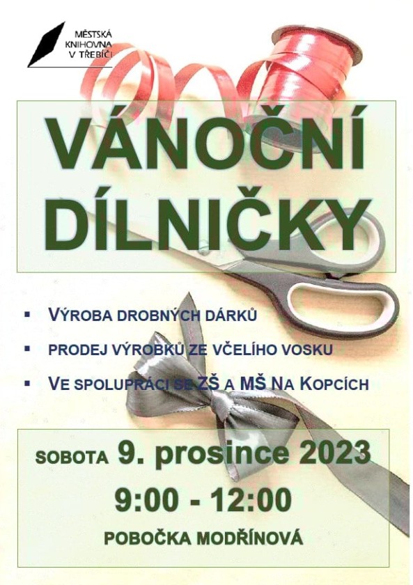 VÁNOČNÍ DÍLNIČKY VÁNOČNÍ DÍLNIČKY