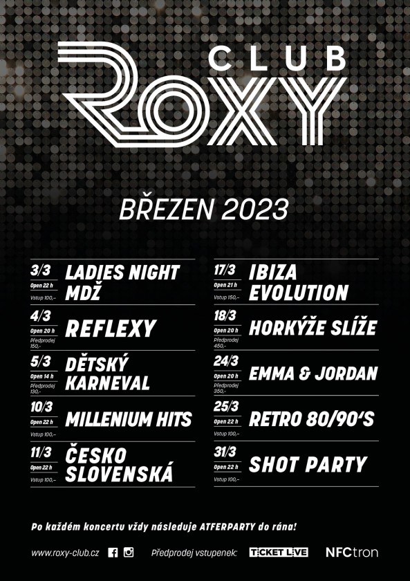 Program Roxy clubu - březen