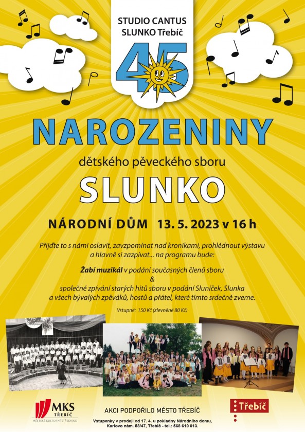 45. narozeniny dětského pěveckého sboru SLUNKO