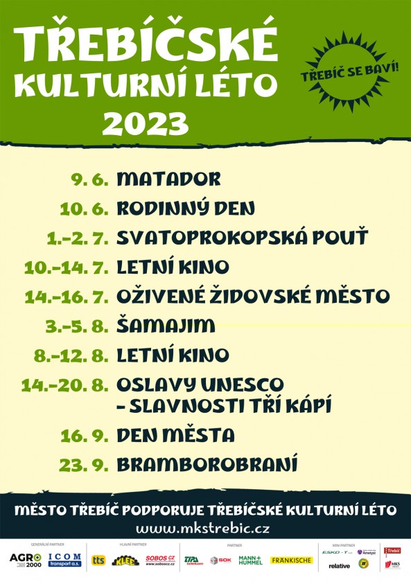 TŘEBÍČSKÉ KULTURNÍ LÉTO 2023 TŘEBÍČSKÉ KULTURNÍ LÉTO 2023